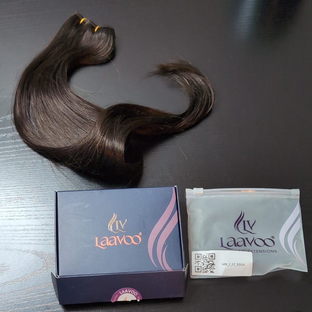 22 In 50 G Beaded Weft Human Hair Extensions Brown Pack Of One Microbeads
